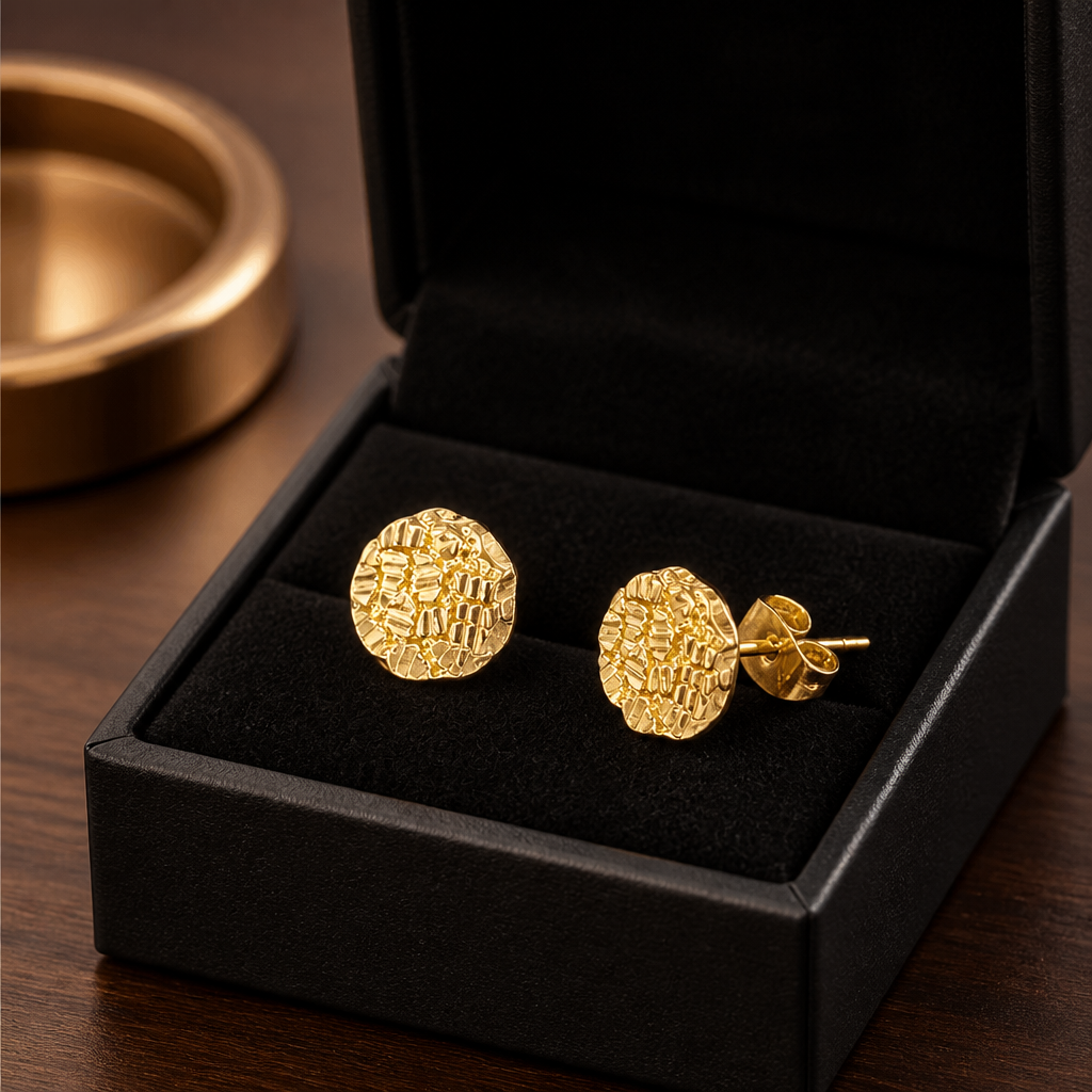 Circle Nugget Earrings
