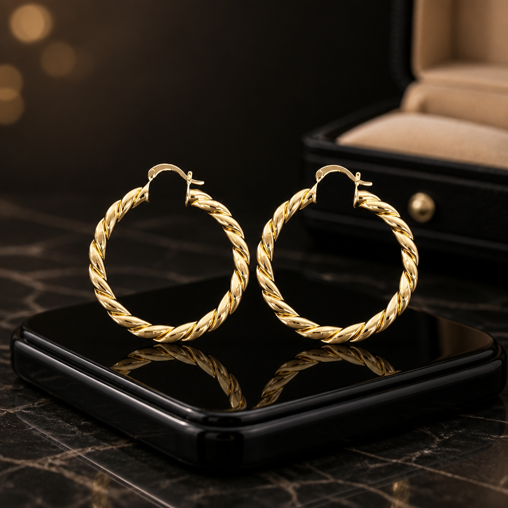 Mini Twisted Rope Earring