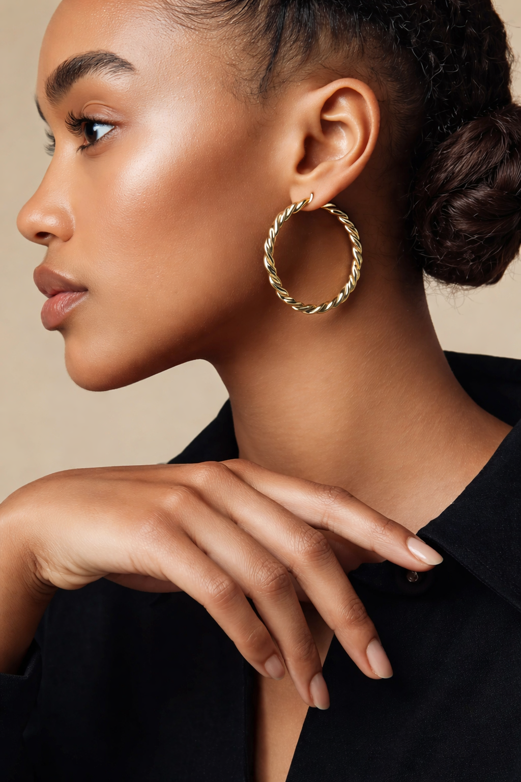 Large Twisted Rope Earring