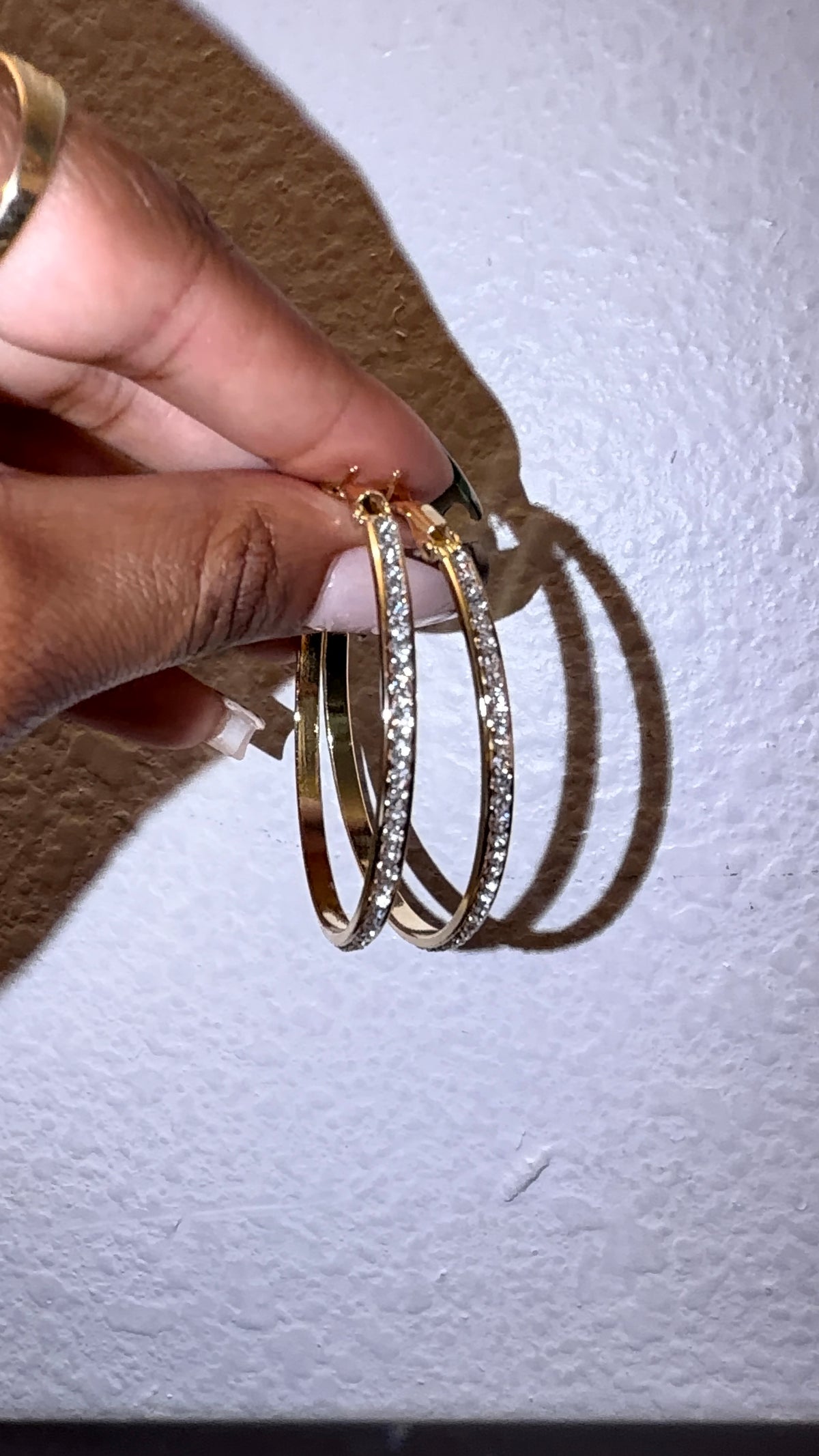Small Rhinestone Hoops