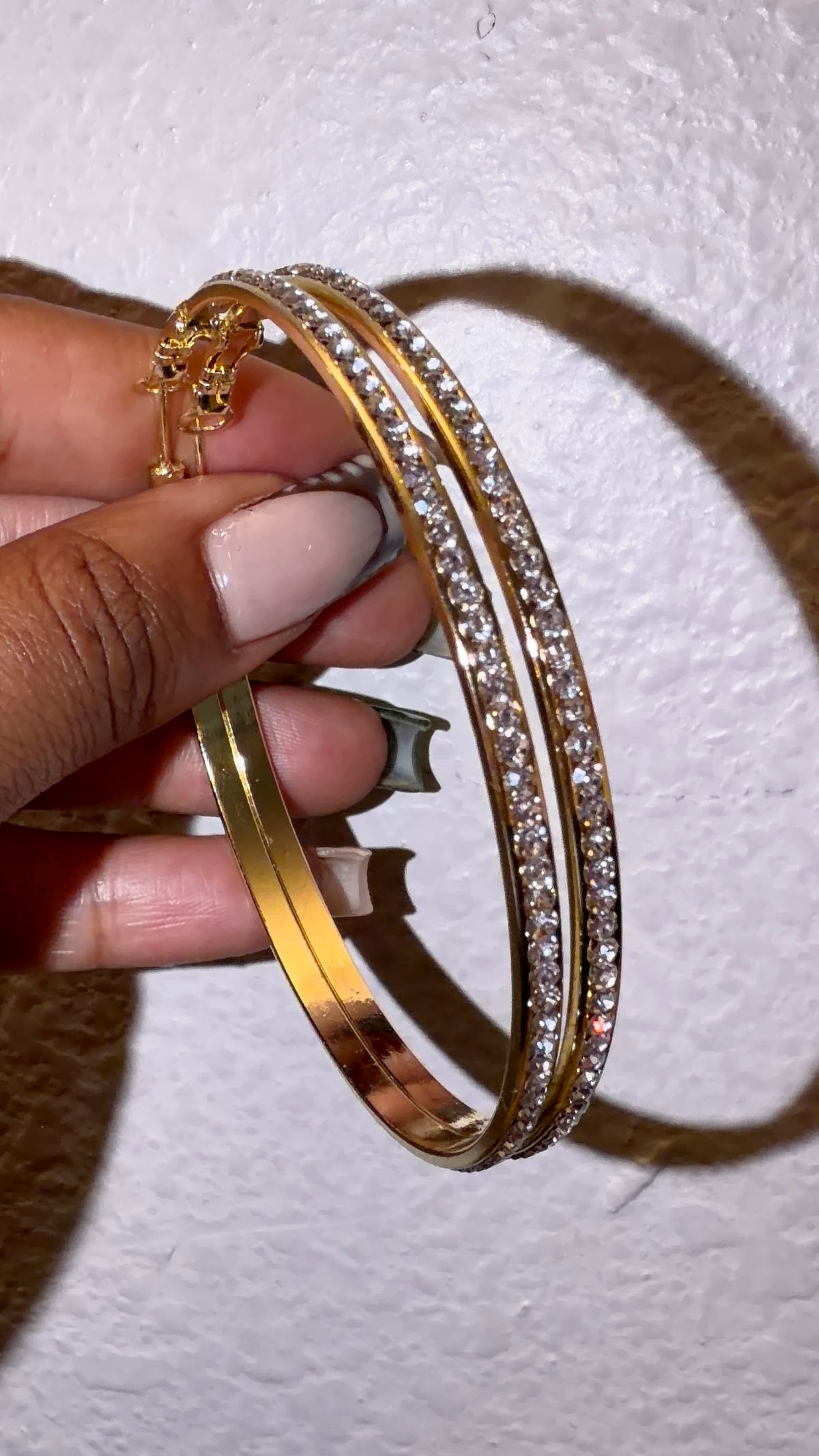 Large Rhinestone Hoops